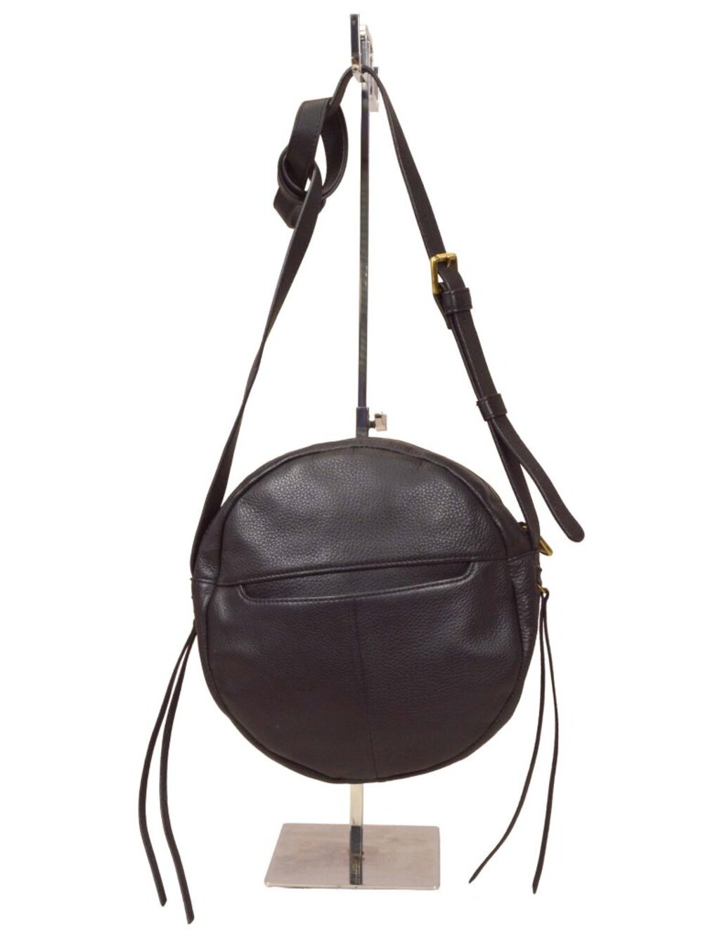 HOBO Groove Black Leather & Suede Round Crossbody